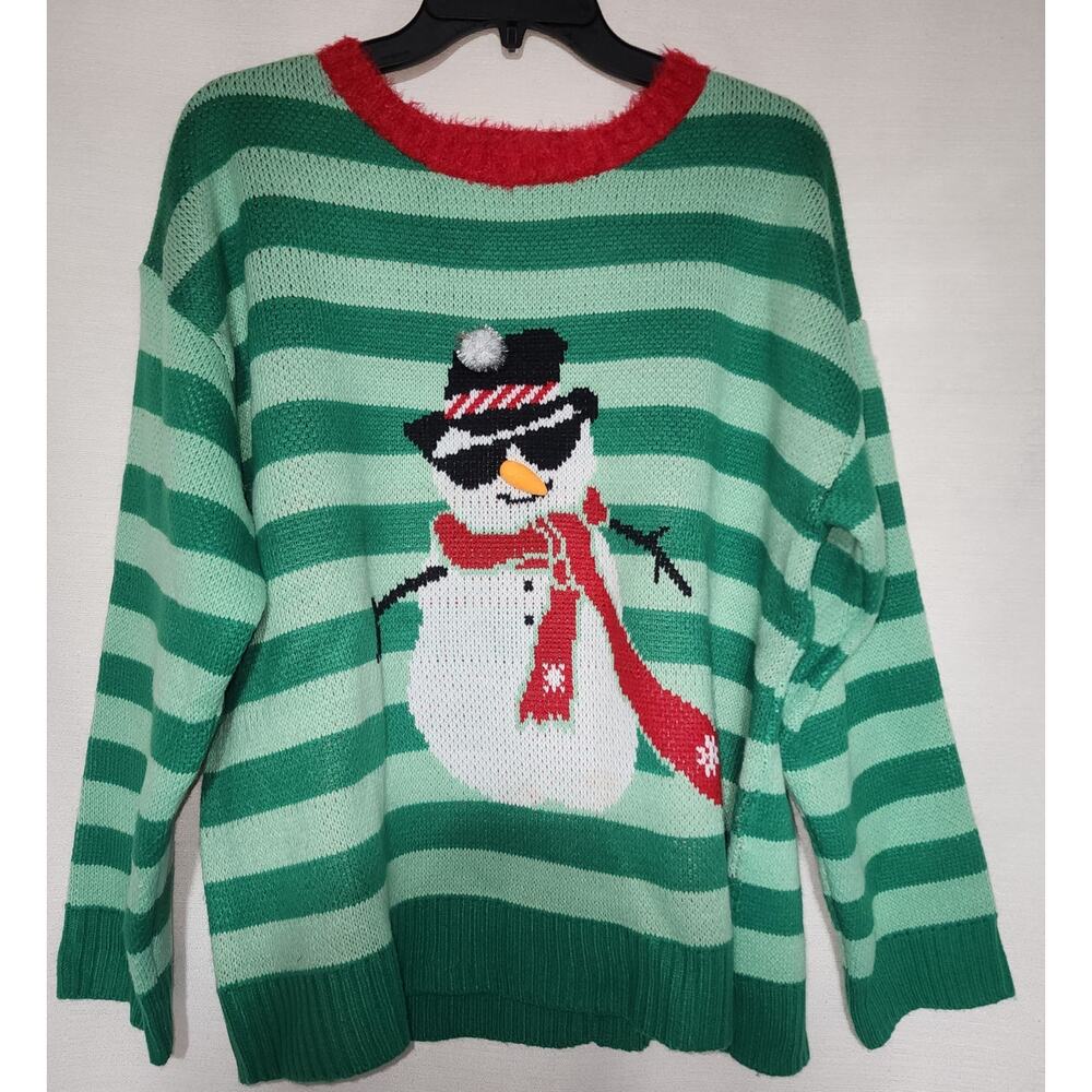 Snow man ugly Christmas sweater by 33 degrees men's 1X